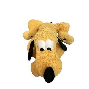 Disney Parks Pluto Plush Stuffed Animal Green Collar.